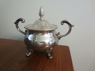 VINTAGE BRISTOL SILVERPLATE BY POOLE CREAMER AND SUGAR BOWL 110 2