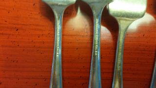 8 National Silver Co.  Narcissus pattern salad forks silverplate EUC 3