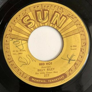 Billy Riley 45 Red Hot Sun Rockabilly Orig