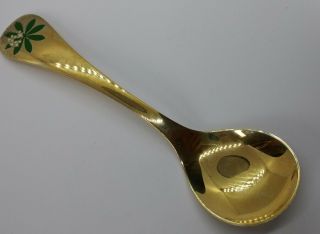 Vintage Georg Jensen Annual Enamel Sterling Silver Gold Wash Spoon 1975