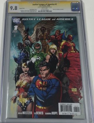Dc Justice League Of America 1 Variant Signed By Michael Turner Cgc 9.  8 Ss