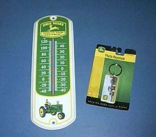 John Deere Tractor Model A Thermometer And Tractor Photo Keychain In Package