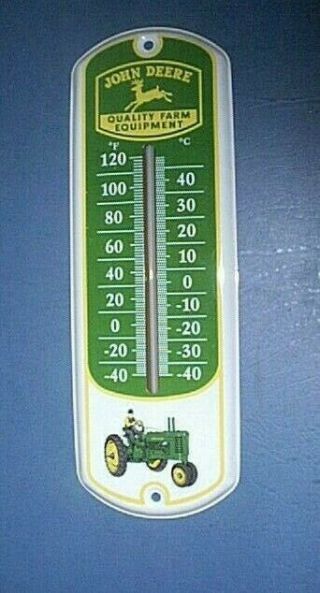 JOHN DEERE Tractor Model A Thermometer and Tractor Photo Keychain in Package 3