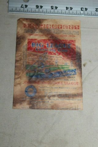 Rare 1930s Big League Chewing Cum Lou Gehrig Wax Candy Wrapper Baseball
