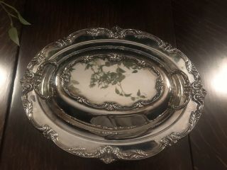 Vintage Wm.  Rogers And Son Silver Plated Chaffing Dish