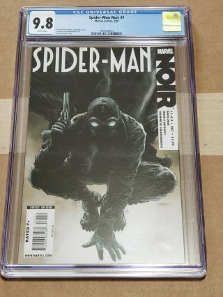 Spider - Man Noir 1 Cgc 9.  8 Cover A 1st Spider - Man Noir Into Spiderverse Movie Asm