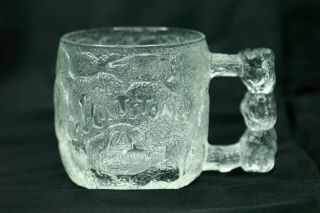 Vintage 1993 Mcdonalds The Flintstones Rocdonalds 3d Rocky Road Glass Mug