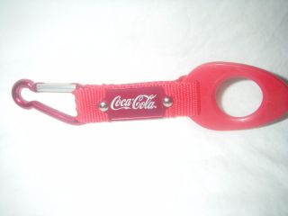 Coca Cola Coke Brand Carabiner Key Ring Key Chain Soda Bottle Holder
