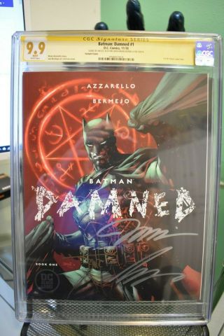 Batman Damned 1 Jim Lee Variant Cgc 9.  9 Signed By Azzarello Sinclair & Lee Dc