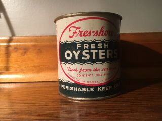 Vintage Fres - Shore Oysters 1 Pint (no Lid)