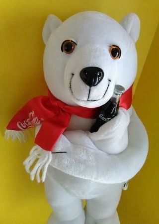 Coca Cola Stuffed Plush Christmas Polar Bear