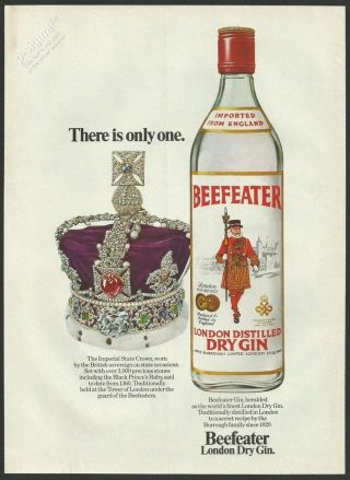 Beefeater London Dry Gin 1975 - Vintage Print Ad