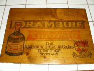 Vintage Drambuie Liqueur Wood Crate Box Case Edinburgh Scotland
