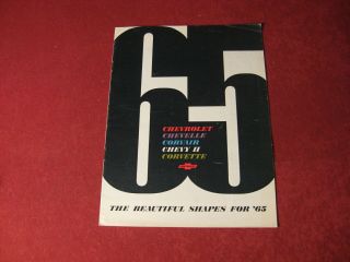 1965 Chevy Gm Showroom Dealership Sales Brochure Old