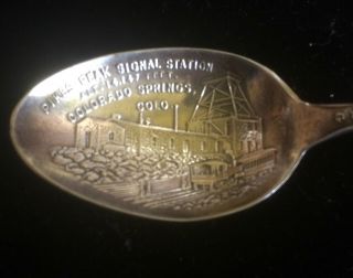 Colorado Springs Pikes Peak 5 1/8 " Sterling Silver Souvenir Spoon (sp - 18)