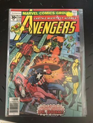 1976 Vintage The Avengers Marvel Comic Book Feb.  156 30 Cents Fn/vf 7.  0