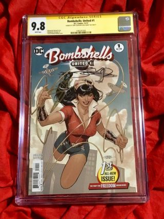 Cgc Ss 9.  8 Bombshells United 1 Signed By Wonder Woman Gal Gadot,  Terry Dodson