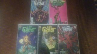 I Am Groot Complete Marvel Comic Set 1 - 5,  (2017),  Groot,  Nm,  Unread,  Guardians