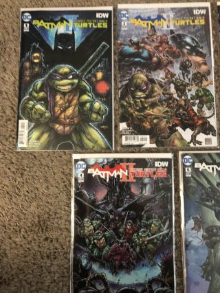 DC IDW Comics Batman Teenage Mutant Ninja Turtles II 1 2 3 4 6 - NM 2