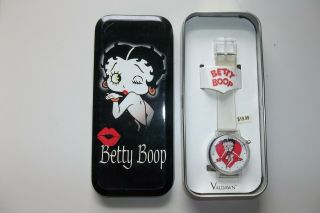 1998 Betty Boop Valdawn Watch In Great Tin Box - Nrfb