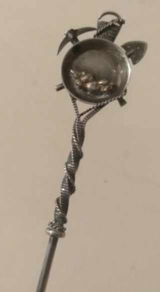 Antique Sterling Silver Pike ' s Peak Colorado Gold Mining Spoon 3
