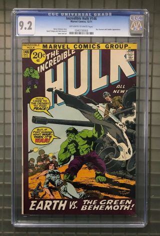 Incredible Hulk 146 Marvel Comics 1971 Cgc 9.  2 Doc Samson & Leader Appearance