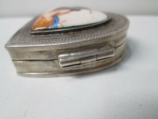 Vintage Heart Sterling Silver Pill Case Box 5
