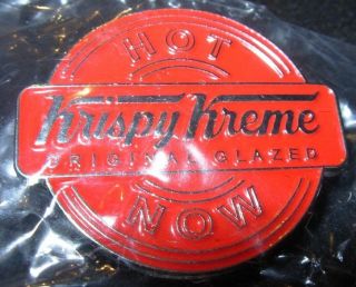 Krispy Kreme Hot Now Red Enamel Pin Badge Button Lapel Donuts Doughnuts Cream