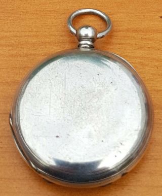 Antique Victorian Fine Silver Keywind Full Hunter Cased Pocket Watch