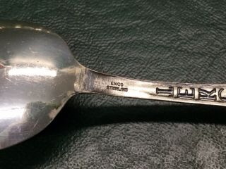 ENCO Sterling Silver Souvenir Demitasse Spoon Nantucket w/ Whale on Handle 4