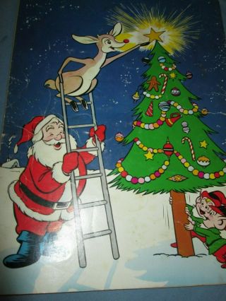 1972 Rare Vintage Dc Rudolph The Red Nosed Reindeer Giant Comic Activity Book