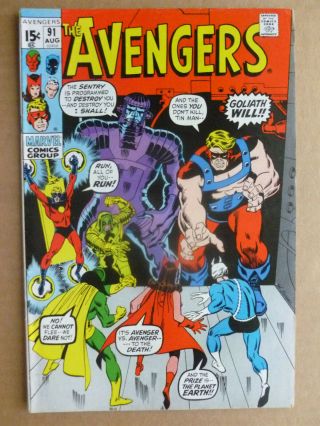 Avengers 91 Story By Roy Thomas W/ Art By Sal Buscema Graded 6.  5 Fn,