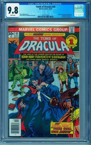 Tomb Of Dracula 49 Cgc 9.  8 White Pages Perfect Wrap See Our 14 & 17