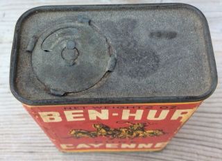Vintage Ben Hur Spice Tin Cayenne Spice Tin 5