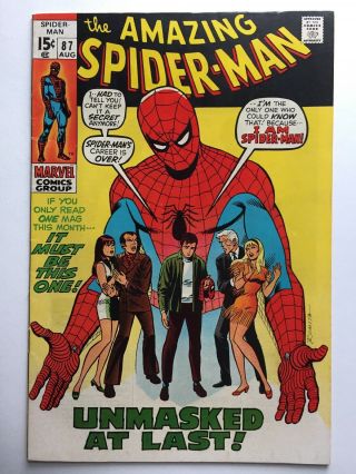 Spider - Man 87 — Marvel Comics 1970 — Good Quality