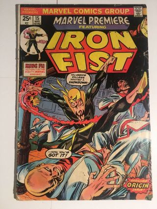 Marvel Premiere 15 Volume 1 1st Appearance Of Iron Fist - Key Issue.  G/vg