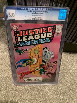 Justice League Of America 2 Silver Age Key Cgc 6.  0 Very Unpressed Book