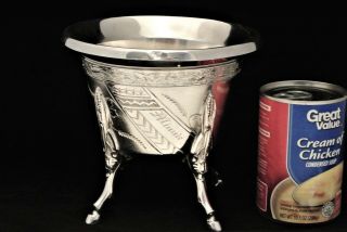 Victorian Silver Plate Aesthetic Acid Etched Waste Pot Tea Caddy