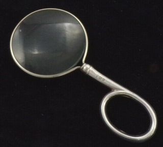 Magnifying Glass With Silver Handle For Neckchain Birmingham 1919