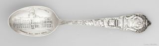 State Capital,  Denver,  Colorado - Antique Sterling Silver Souvenir Spoon 2