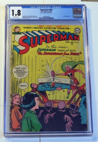 Superman 81 Cgc 1.  8 Off White Pages