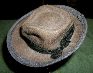 Vintage Men ' s Mini Brown Felt Stetson Hat SALESMAN SAMPLE Orig Box LAST CHANCE 3