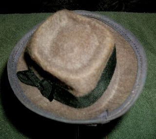 Vintage Men ' s Mini Brown Felt Stetson Hat SALESMAN SAMPLE Orig Box LAST CHANCE 5