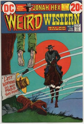 Weird Western Tales No.  17 Apr - May 1973 8.  0 Vf Dc Jonah Hex