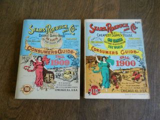 Sears Roebuck And Co Consumers Guide Fall 1900 & Fall 1909 Catalogs 1970 - 1979