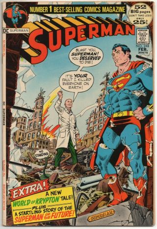 Superman No.  248 Feb 1972 8.  0 Vf Dc