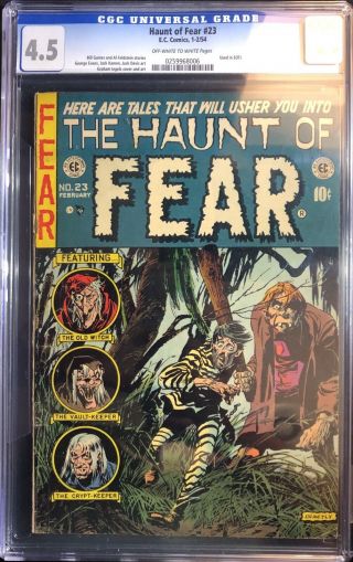 Haunt Of Fear 23 - Ec Comics - Cgc 4.  5 Ow/w - Graham Ingels Cover