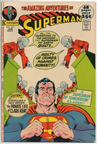 Superman No.  247 Feb 1972 8.  0 Vf Dc
