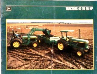 John Deere,  40 To 95 Hp Tractors Sales Brochure