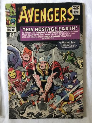 Avengers 12 Stan Lee Story And Jack Kirby Cover